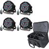 Does not apply 4PCS Par LED RGB Con Borsa, 72W Luci Da Palco Con Telecomando E Attivato Dal Suo