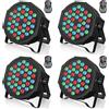 Does not apply 4PCS Par LED RGB Ricaricabile, 36 LED Luce Di Scena 6000Mah Powercon Batterie Co