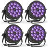 Does not apply 4 Faretti Par LED RGBW Da 18 X 10 W, Luci Da Palco DMX512, 4/8 Canali Attivati D