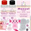 FUNSHOWCASE Kit fai da te con silicone liquido per Taba squishy, a forma di grande axolotl in silicone, con pasta colorata