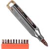 FANAUE Cacciavite tascabile piccolo EDC in titanio, kit di strumenti di riparazione magnetica di grado professionale, 10 in 1, mini cacciavite di precisione, set di attrezzi magnetici per riparazione