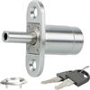 Amcbkyea Serratura per cassetti con 2 chiavi - Cilindro di sicurezza per armadi, cassette postali, archivi e scrivanie - facile installazione - lega di zinco anticorrosione - 19 mm (argento)