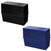 Herlitz Cassetta per schede A5, vuota, blu o nero