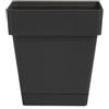 Erba Vaso C-smart cm 28x28x28h antracite con sottovaso