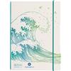 Herlitz Quaderno Flex 50033669, formato A5, 40 fogli, puntinato, motivo: Greenline Wave, 1 pezzo