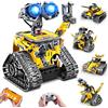 HiWEEGO Robot Toys for Kids, 5-in-1 Remote & App Control Building Set | RC Wall Robot, Rechargeable Construction Kit Gift for Boys Girls Ages 6-12+ (520 PCS