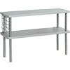 Kesper® | Scaffale da cucina grigio, materiale: certificato FSC® - MDF e metallo, dimensioni: 55 x 20 x 38 cm, con griglia e 3 ganci, ripiano aggiuntivo per cucina e spezie, colore: grigio | 27835