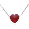 LaraZeidler Berlin Collana da donna in argento 925 con ciondolo a forma di cuore in cristallo Swarovski Elements rosso, per la festa della mamma o regalo di compleanno per donne e ragazze