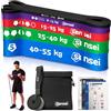 SENSEI Elastici Fitness (1-25 kg) - Bande Elastiche per Esercizi e Fisioterapia - Con Borsa, Manuale e E-Book - Set da 3