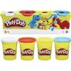 Play-Doh Hasbro, Giocattolo per Arti e Mestieri, Pasta Modellabile per Creazioni e Idee Inventive, Sviluppo Creatività, Giochi Artistici Bambini e Bambine da 2 Anni in su, 4 Vasetti da 112g Ognuno