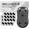Wallhack UHMW-PE Pill Mouse Skates | Skates premium universali per mouse da gaming | Glide fluido su pad in tessuto/vetro | Velocità e controllo ottimali | Resistenti, facili da usare | 7×14mm neri