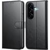 Leacckl Cover per Samsung Galaxy A57 5G, Custodia a portafoglio in Pelle PU Premium [Magnetica a Scatto] [Funzione Stand], Nero