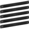 kwmobile 5X Pannello Passacavi per Rack 19 Pollici - Gestione Cavi per Server Rack 19 - Passacavi Scrivania con Spazzola - Passa Cavi con Spazzole
