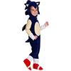 Rubie's Costume Sonic per bambini, tuta con copriscarpe e accessorio per la testa, 6-12 mesi