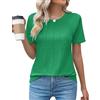 Zeagoo T-Shirt Donna con Girocollo Magliette Estivo Manica Corta Maglia a Coste Sexy Slim Fit Top Basic Tinta Unita Blusa Beige XS