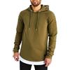 Leif Nelson LN8155, Felpa con cappuccio da uomo, slim fit, in cotone, colore bianco, nero, felpa con cappuccio alla moda, a maniche lunghe, cachi, XL