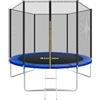 tectake® Trampolino Elastico da Giardino con Rete di Sicurezza e Scaletta, Trampolino Fitness, Sport e Tempo Libero, per Adulti e Bambini - Ø 305 cm
