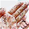 BelleVive 2000 pezzi di strass colorati per nail art multi forme, cristalli, retro piatto, pietre preziose per unghie, mini cuore 3D, stella, fiore, diamanti per unghie, fai da te