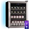 KLARSTEIN Coachella 65 Smart - Frigo per Bibite, 60L, Frigo per Bibite con Vetrina, WiFi, LED, 3 Ripiani Rimovibili, Acciaio Inox, 3-18 °C, Silenzioso, Design Compatto