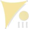 OFFCUP Tenda Parasole, 2 x 2 x 2 M Vela Ombreggiante Impermeabile, Vela de SombraTriangular, Protezione Solare Respirante Anti UV, per Esterno, Giardino, Terrazzo, Balcone, Patio (Beige)