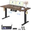 FLEXISPOT Scrivania Regolabile in Altezza 160x80 cm, 2 Motori, Piano Unico 25 mm, Memoria & Display Altezza, Ergonomica con Gestione Cavi, Ripiano Sottoscrivania, Ganci e Clip Fermacavi