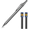 OFFCUP Matite Meccaniche Set, 0.7mm Portamine in Metallo, Art Matite Portamine con 2 Tubo HB Mine Art con Mine per Artista Studenti Bambino Disegno Scrittura Schizzi