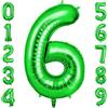 OFFCUP Palloncini Compleanno Verde 101 CM, Palloncino Numero 6, Foil Palloncini Numeri, Giganti Palloncini Numeri, Decorazioni Festa Compleanno, Gonfiabili Pallone per Anniversario