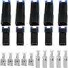 EMSea Set di 5 connettori e terminali ad alta corrente, 1 via, 1 pin, 9,5 mm, 60 A, 60 A, per auto, moto, camion