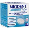 MioDent Compresse Effervescenti - Per l'igiene delle protesi dentali al gusto menta, 32 compresse