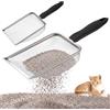 But the cow 2 Pz Paletta Lettiera Gatto, Palette per Sabbia, Paletta per Lettiera Gatto in Metallo a Maglia fine da 2x2 mm per Gatti Lettieras Agglomerante, criceti, Uccelli,rettili