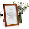 Classic by Casa Chic Casa Chic, Cornice portafoto in legno, formato A4, con parte anteriore in vetro e supporto, per foto da 15 x 8 cm, larghezza cornice di 2 cm, colore marrone rustico, Legno, Rustic Brown, A4