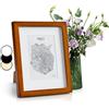Classic by Casa Chic Casa Chic, Cornice portafoto in legno, formato A4, con parte anteriore in vetro e supporto, per foto da 15 x 8 cm, larghezza cornice di 2 cm, colore marrone rustico, Legno, Rustic Brown, 10x8"
