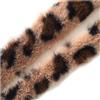 Rockreyoa 5 rotoli da 1 m di pelliccia sintetica, nastro decorativo in peluche colorato, per lavori manuali, accessori, scarpe, colletto, decorazione, leopardo, 1 cm