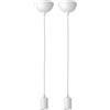ledscom.de 2x lampada a sospensione DORI, bianco opaco, 1x E27 max. 60W
