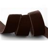 finemark - Nastro decorativo in velluto elastico, 3 m x 22 mm, colore: marrone (691), velluto su un lato, estremamente elastico, 20% elastan, per cucire