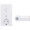 UNITEC Plug in radio Gong | Campanello | Da inserire nella presa | Varietà di melodie, portata 75 m | Presa continua ad essere utilizzabile