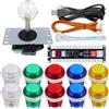 SJ@JX Controller arcade a tutti i pulsanti con pulsante microinterruttore Raspberry Pi RP2040 Encoder RP2040, joystick per giochi di lotta a latenza ultra bassa per PC e Nintendo Switch