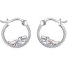 VONALA Orecchini a cerchio con dinosauro, in argento Sterling 925, ipoallergenici, graziosi animali, regalo per donne e ragazze, Argento