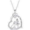 Hifeeled Collana Ragazza e Cucciolo Argento Sterling 925 Collana Donna Antiallergica, Regali per Donna Moglie Figlia - Regolabile |45cm+5|