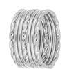 DelPia, Anello Multifila 2begold in Oro 18kt e Argento Sterling 925 (White, misura 15)