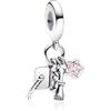 Vegaine Pink Star Charms di Laurea Charms per Braccialetti Graduation Charm Gioielli Regali per Donne