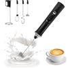 Lunaanda 3 in 1 Montalatte Elettrico USB Ricaricabile, Montalatte Ricaricabile con 3 Frullino, 3 Velocità Regolabili, Schiumatore Elettrico per Caffè, Latte e Cappuccino