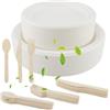 Xbessc 250 Pezzi Set di Stoviglie Usa e Getta Carta e legno per 50 Persone | 7 + 9 Piatti Usa e Getta in Bagassa di Canna da Zucchero Piatti Forchette Coltelli e Cucchiai per Feste Matrimoni Barbecue