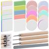 Rustark, set di 22 blocchi di gomma misti per incidere con coltelli da intaglio e pietra per affilare, kit per stampare, scrapbooking, scultura, timbratura