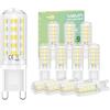 VIIIVA Lampadine LED G9 Luce Fredda 6000K, 3W Equivalente a 35W Alogena, 350 Lumen, AC 220-240V, CRI≥ 80, Non Dimmerabile, Risparmio Energetico, Base Standard G9, Nessun Sfarfallio, 12 Pezzi