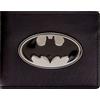 The Dark Knight Batman To the Batmobile! Distintivo in Metallo Emblema di Pipistrello Portafoglio/Portamonete Bi-Fold Porta Carte d'Identità & Porta Carte, Nero