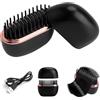 VOSSOT Piastra per Capelli Senza Fili Mini 2 in 1,Pettine Lisciante Portatile Ricaricabile con 3 Temperature Spazzola Riscaldata Antiscottatura USB per Viaggi e Styling Rapido (Nero)