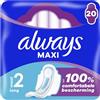 Always Maxi Asciugamani Igienici, Misura 3, Night, 16 Asciugamani Con Alette, Flusso Molto Abbondante Notte, Cuore Ultra Assorbente e Barriere Anti-Perdite