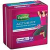 Depend Active Fit - Biancheria intima da donna, 6 gocce per perdite urinarie/incontinenza x 9 mutandine, taglia S/M