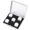 WPKD BLUEIY Set di 5 Dadi in Lega di Alluminio,Dadi da Gioco da Tavolo con Custodia,Set di Dadi a 6 Facce,per Giochi di Poker(Argentata)